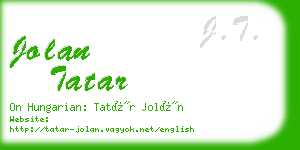 jolan tatar business card